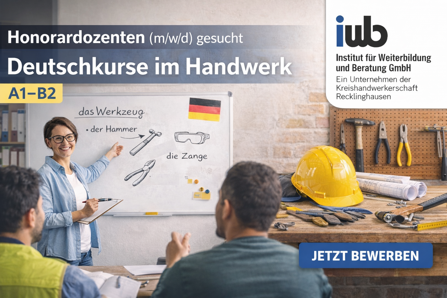 Beitragsbild Honorardozent/in für Deutschkurs gesucht