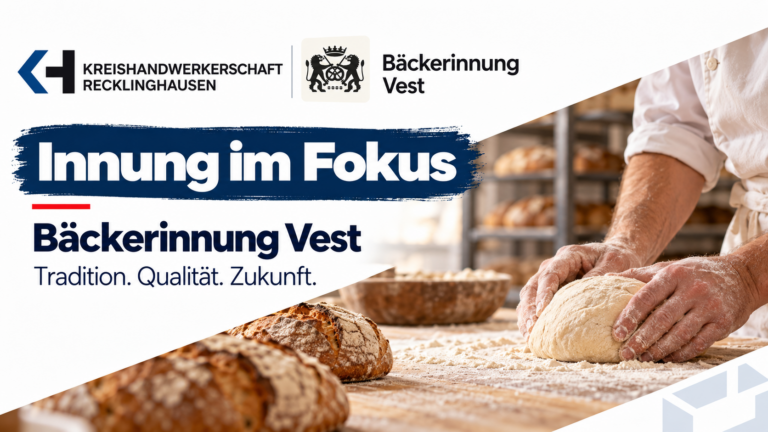 Bäckerinnung Vest – Bäcker formt Brotteig in einer Backstube, symbolisch für traditionelles Bäckerhandwerk